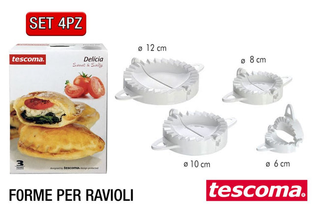 FORME PER RAVIOLI SET 4 PZ. DELICIA PASTA CUCINA Tescoma