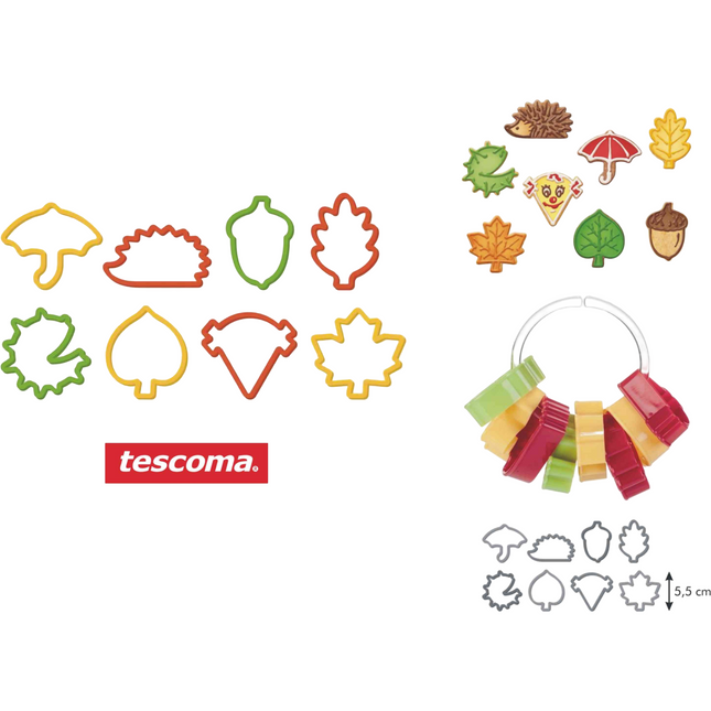 TAGLIABISCOTTI AUTUNNO SET 8 PZ. DELICIA DOLCI CUCINA