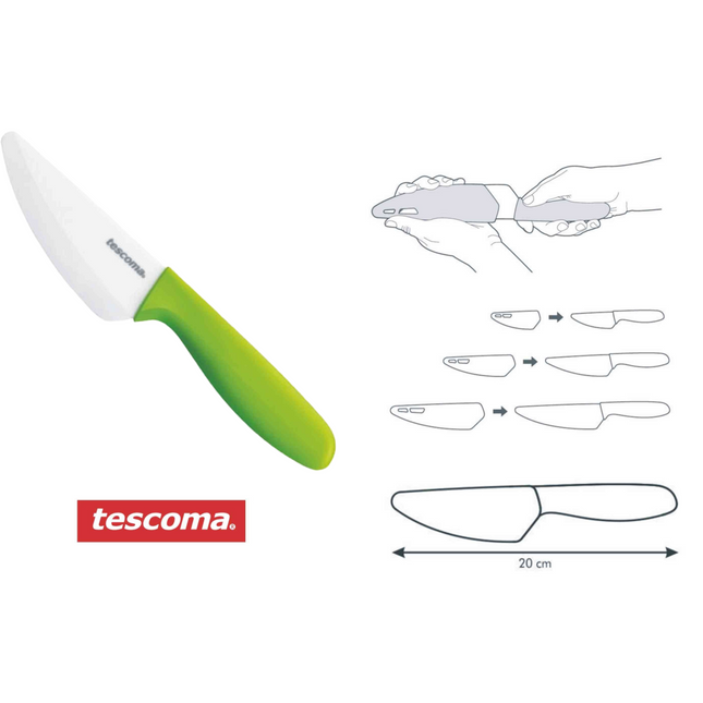 COLTELLO CON LAMA IN CERAMICA CM.12 VITAMINO TAGLIERE CUCINA