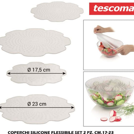 Coperchi Silicone Flessibile Set Pz. per Copertura Contenitori e Pentole