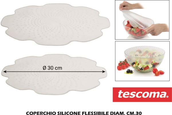 Coperchio Silicone Flessibile Diam. Cm.30