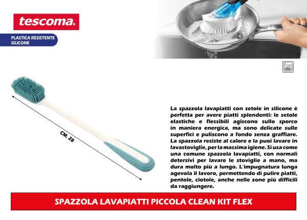 Spazzola Lavapiatti Piccola Clean Kit Flex