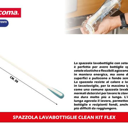 Spazzola Lavabottiglie Clean Kit Flex