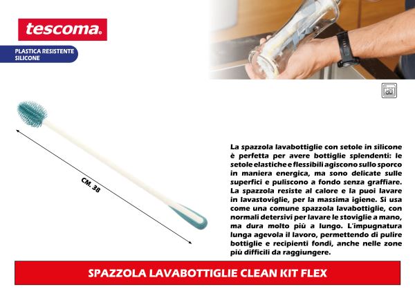Spazzola Lavabottiglie Clean Kit Flex