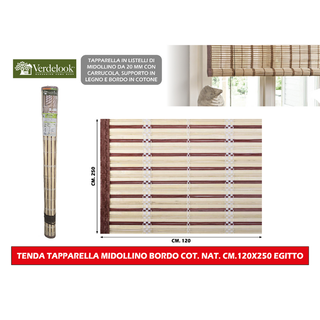 Biacchi TENDA TAPPARELLA MIDOLLINO BORDO COT. NAT. CM.120X250 EGITTO Biacchi