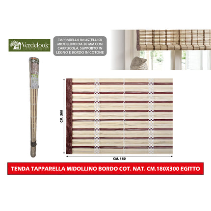 Biacchi TENDA TAPPARELLA MIDOLLINO BORDO COT. NAT. CM.180X300 EGITTO Biacchi