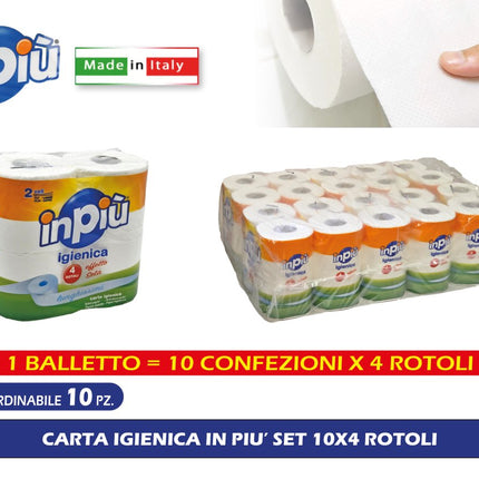 Tedim Carta Igienica in Piu' Set 10x4 Rotoli Tedim