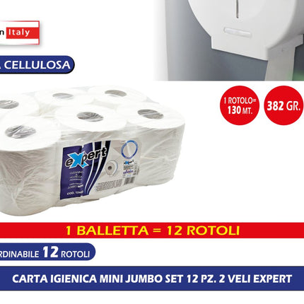 Tedim Carta Igienica Mini Jumbo Set 12 Pz. 2 Veli Expert Tedim
