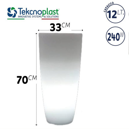 Vaso Stilo Moderno E Elegante Da Interno Ed Esterno, Design Alto E Luminoso Per Piante E Arredi Decorativi