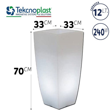 Vaso Stilo Moderno E Elegante Da Interno Ed Esterno, Design Alto E Luminoso Per Piante E Arredi Decorativi