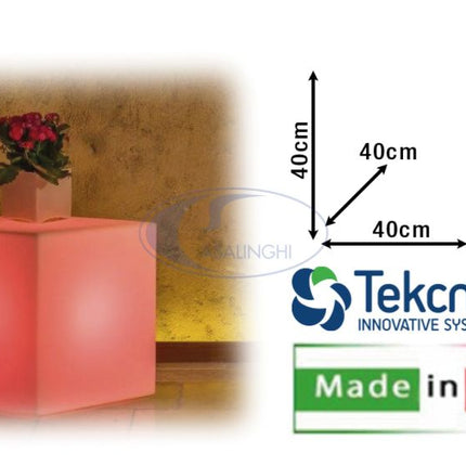 Cubo Youcube Cm.40X40X40H S/Incavo Luce Rossa-8056450701570