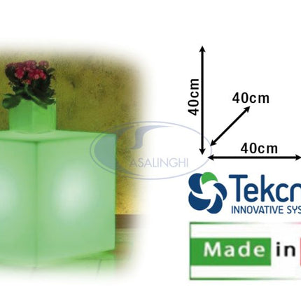 Cubo Youcube Cm.40X40X40H S/Incavo Luce Verde-8056450701587