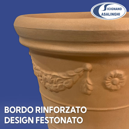 Tecknoplast Vaso Festonato Doppio Bordo Impruneta: L'Eleganza Classica Per I Tuoi Spazi Esterni Tecknoplast