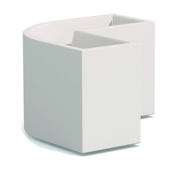 Vaso Angolare Flowerpot 80X80X35X50H Cm 65L – Design Moderno In Polietilene, Made In Italy, Per Interni Ed Esterni