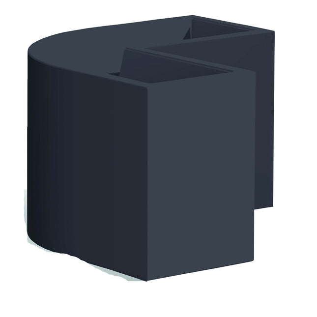 Vaso Angolare Flowerpot 80X80X35X50H Cm 65L – Design Moderno In Polietilene, Made In Italy, Per Interni Ed Esterni