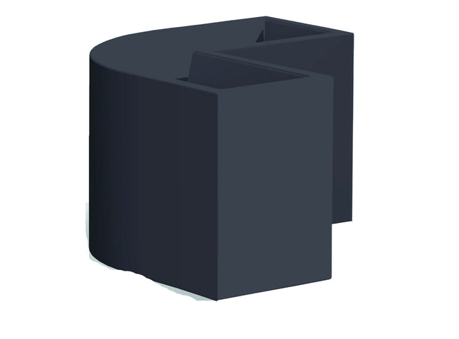 Vaso Angolare Flowerpot 80X80X35X50H Cm 65L – Design Moderno In Polietilene, Made In Italy, Per Interni Ed Esterni Tecknoplast
