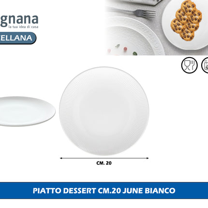 Tognana Porcellane Set Piatti June in Porcellana Lavabili in Lavastoviglie Dessert Tognana Porcellane