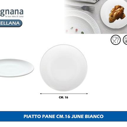 Tognana Porcellane Set Piatti June in Porcellana Lavabili in Lavastoviglie Pane Tognana Porcellane