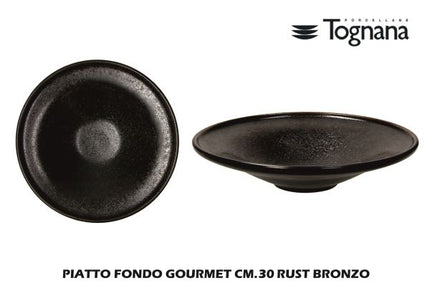 Piatto Fondo Gourmet Cm.30 Rust Bronzo-8056444085655