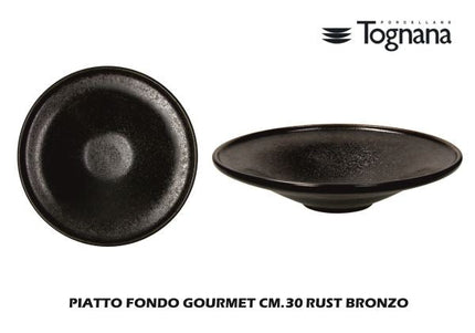 Tognana Porcellane Piatto Fondo Gourmet Cm. 30 Rust Bronzo: Profondità E Carattere Per Le Tue Creazioni Tognana Porcellane