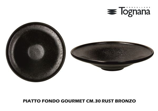 Tognana Porcellane Piatto Fondo Gourmet Cm. 30 Rust Bronzo: Profondità E Carattere Per Le Tue Creazioni Tognana Porcellane