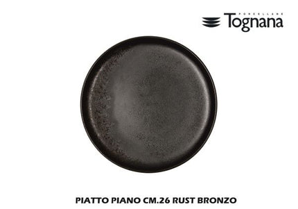 Piatto Piano Cm.26 Rust Bronzo-8056444085693