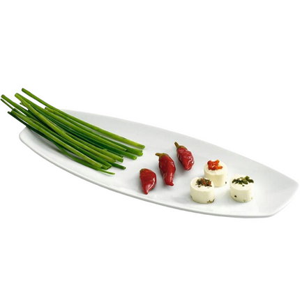 Vassoio Rettangolare Porcellana Cm.28X12 Party Bianco 8000257161518 8000257161501