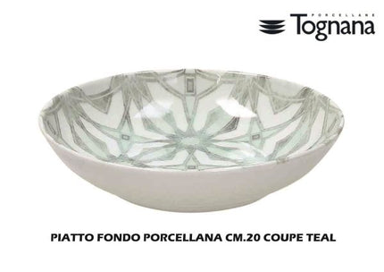 Piatto Fondo Porcellana Cm.20 Coupe Teal Tognana Porcellane