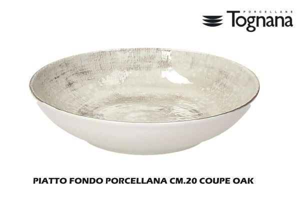 Piatto Fondo Porcellana Cm.20 Coupe Oak Tognana Porcellane