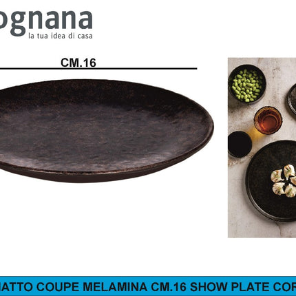 PIATTO COUPE MELAMINA CM.16 SHOW PLATE CORTEN Tognana Porcellane