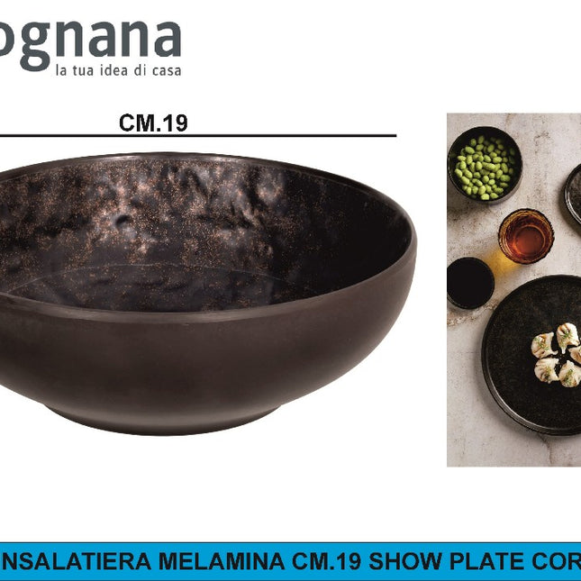 INSALATIERA MELAMINA CM.19 SHOW PLATE CORTEN Tognana Porcellane