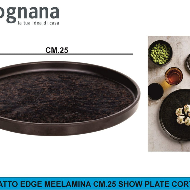 Piatto Edge Melamina Show Plate Corten - 25cm e 27cm 25 cm Tognana Porcellane