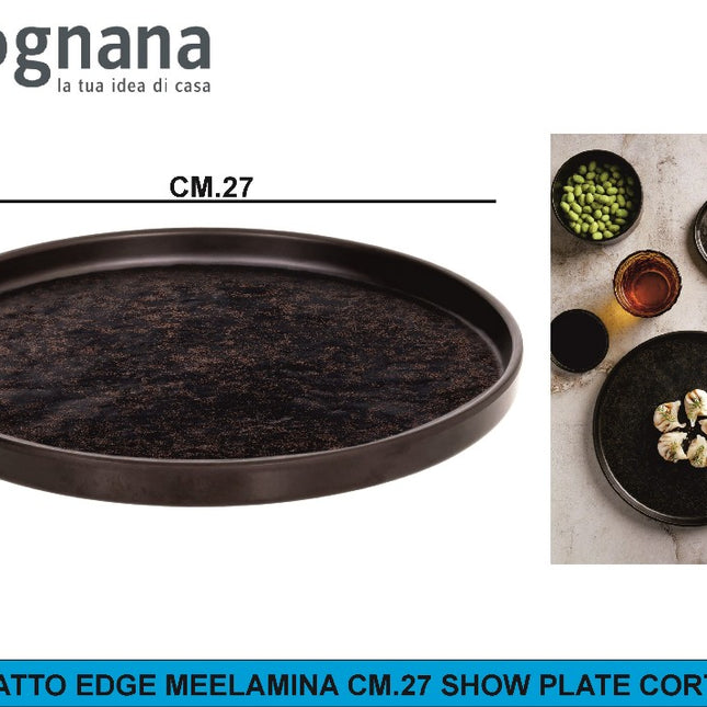 Piatto Edge Melamina Show Plate Corten - 25cm e 27cm 27 cm Tognana Porcellane