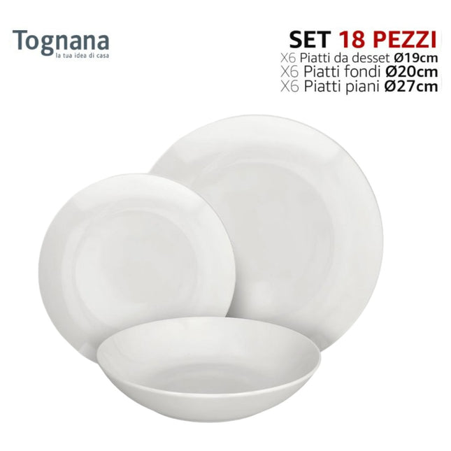 Piatti Serv. 18 Pz. Modus Bianco Tognana Tognana Porcellane