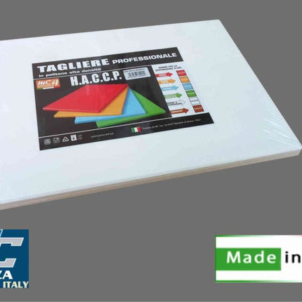 Abel Design Tagliere Professionale, Polietilene, Bianco, 30X40X2 Cm MC Ristorazione