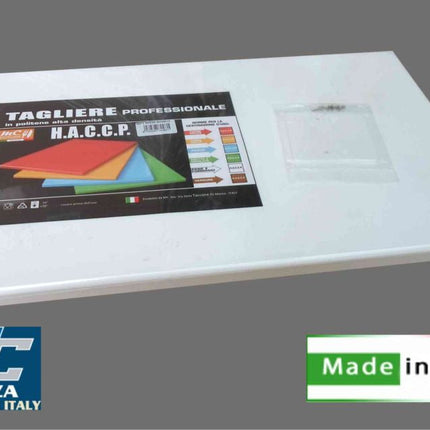 Mc Di Montagner Tagliere Con Fermi Polietilene 60X40X2 Bianco 5641 MC Ristorazione