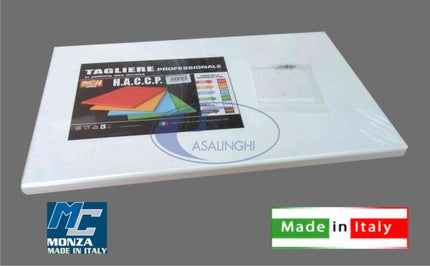 Mc Ristorazione - Tagliere Bianco Da Cucina H.A.C.C.P. In Polietilene, 50X40X2, Professionale, 1 Pz Made In Italy. MC Ristorazione