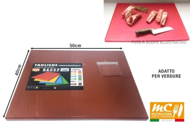 Tagliere In Pe Prof. Cm.50X40X2H Marrone MC Ristorazione