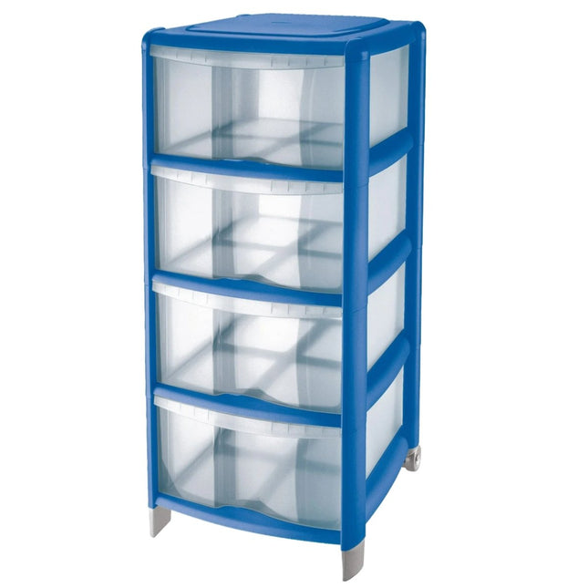 Cassettiera Tontarelli Bambù 4 Cassetti: Design Naturale e Organizzazione Versatile Ocean Trasparente Tontarelli