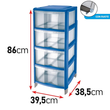 Cassettiera Tontarelli Bambù 4 Cassetti: Design Naturale e Organizzazione Versatile Tontarelli