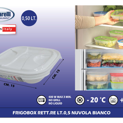 Tontarelli Frigobox Quadrato In Vari Capacità E Design Nuvola Trasparente E Colorato
