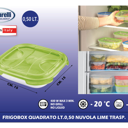 Tontarelli Frigobox Quadrato In Vari Capacità E Design Nuvola Trasparente E Colorato