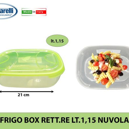Tontarelli Frigobox Rettangolare Con Capacità Variabile E Design Nuvola Trasparente