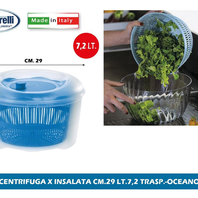 Centrifuga X Insalata Cm.29 Lt.7,2 Trasp.-Oceano