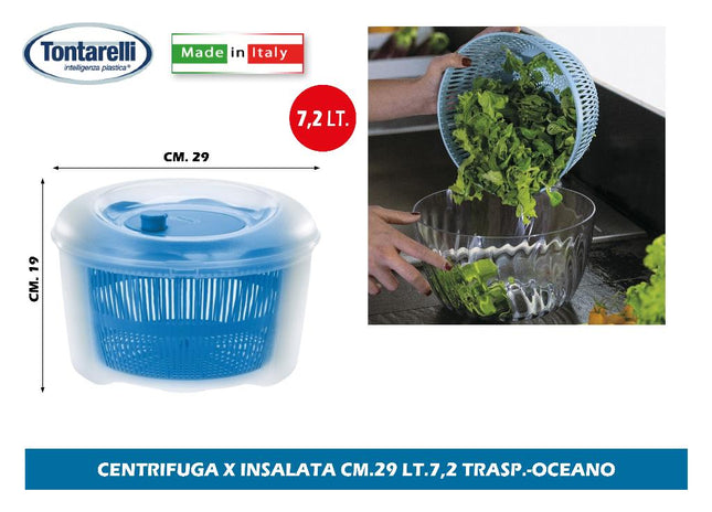 Centrifuga X Insalata Cm.29 Lt.7,2 Trasp.-Oceano Tontarelli