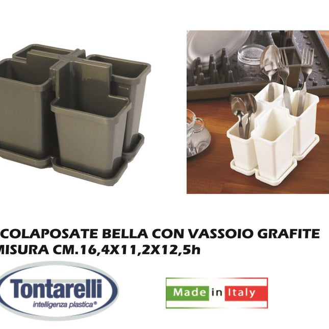 Scolaposate Bella Con Vassoio Grafite-8009404239582