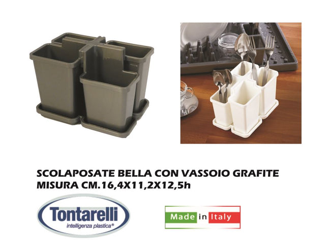 Tontarelli Scolaposate Bella Con Vassoio Design Elegante E Funzionale Per La Cucina Tontarelli