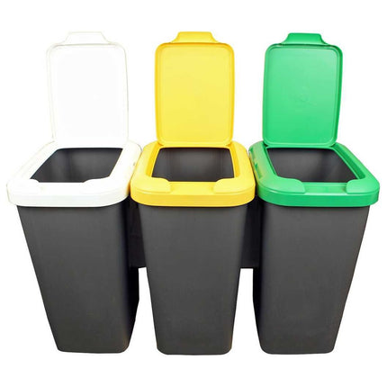 Pattumiera Differenziata Trio 25L.(X3) Base Nera Tontarelli