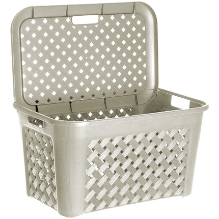 Tontarelli Portabiancheria Con Coperchio Arianna Cm.58X38X33H