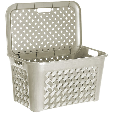Tontarelli Portabiancheria Con Coperchio Arianna Cm.58X38X33H Tontarelli